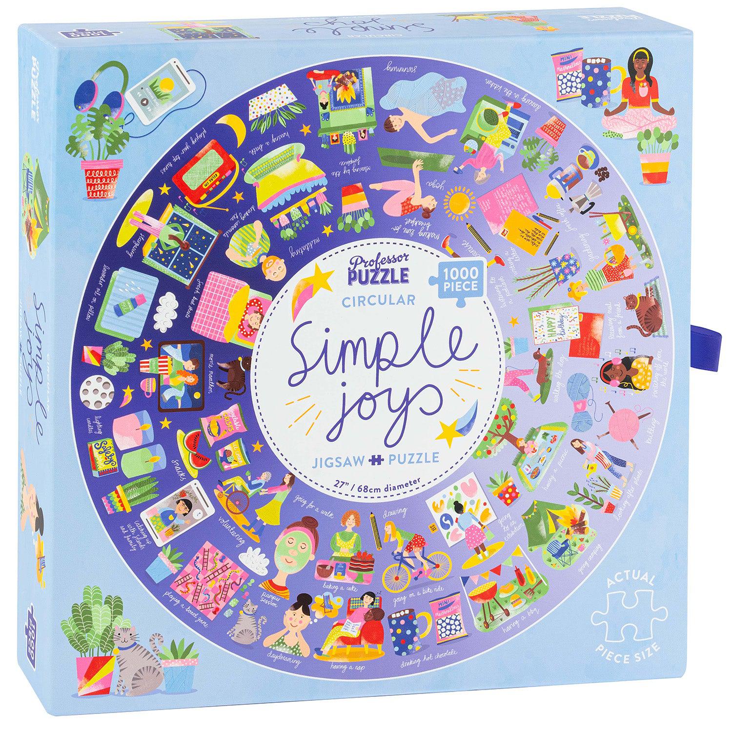 Simple Joys 1000 Piece Circular Jigsaw Puzzle Professor Puzzle