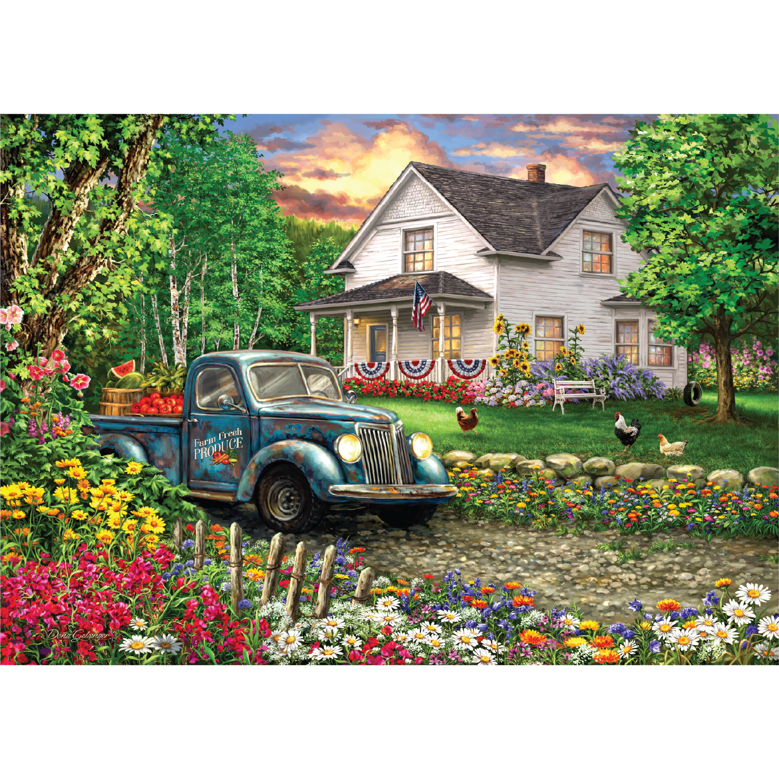 Simpler Times 500 Piece Jigsaw Puzzle in Shaped Box Springbok