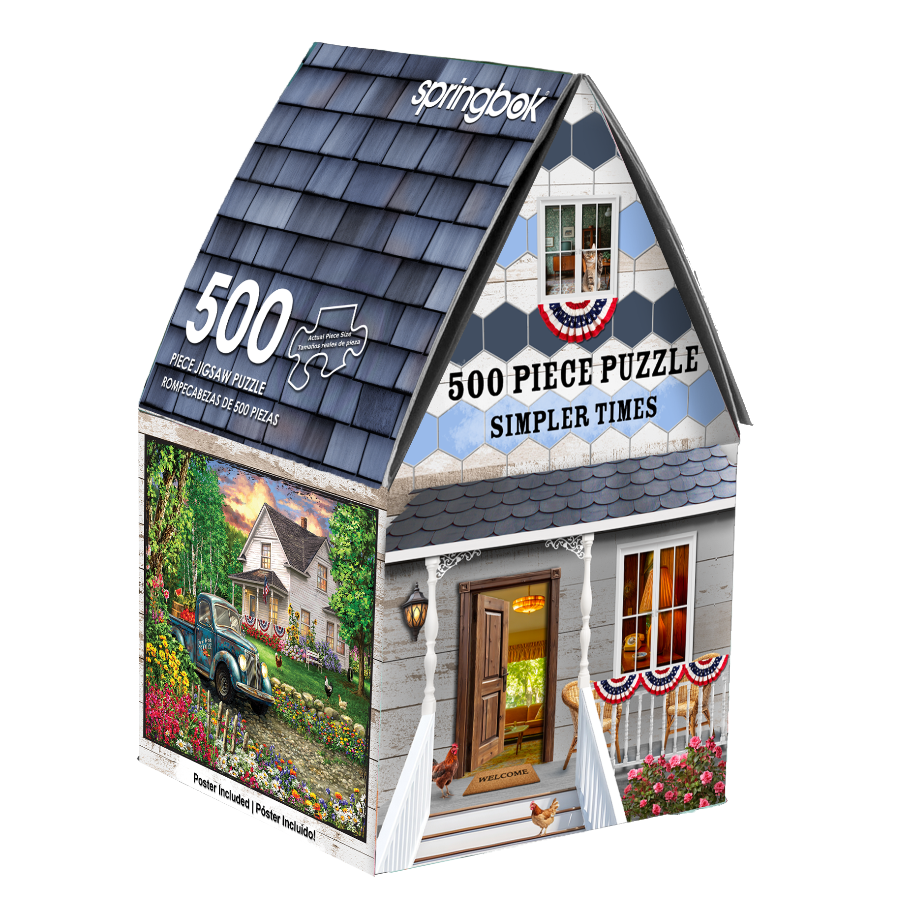 Simpler Times 500 Piece Jigsaw Puzzle in Shaped Box Springbok