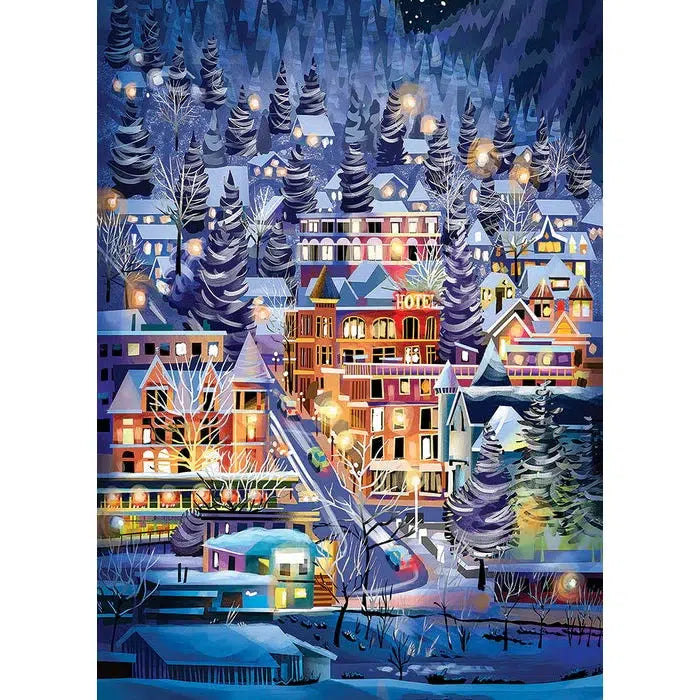 Ski Town 500 Piece Jigsaw Puzzle Cobble Hill