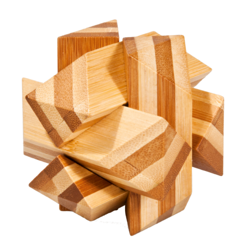 Slanting Knot 3D Bamboo Puzzle Fridolin