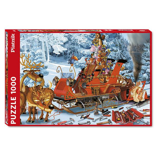 Sleigh Repair 1000 Piece Jigsaw Puzzle Piatnik