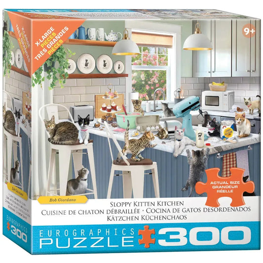 Sloppy Kitten Kitchen 300 Piece Jigsaw Puzzle Eurographics