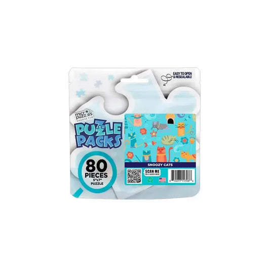 Snoozy Cats 80 Piece Mini Jigsaw Puzzle Micro Puzzles