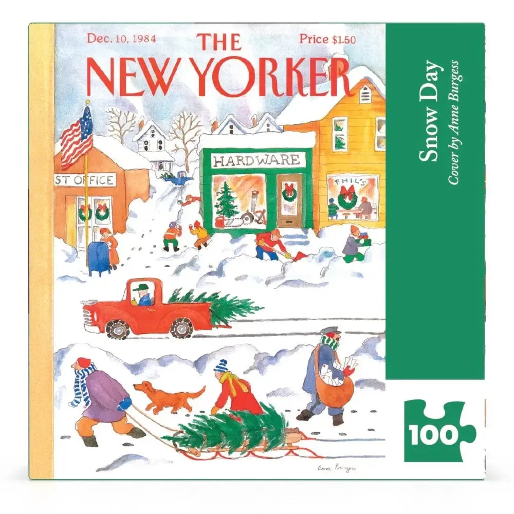 Snow Day The New Yorker 100 Piece Mini Jigsaw Puzzle NYPC