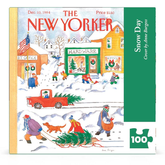 Snow Day The New Yorker 100 Piece Mini Jigsaw Puzzle NYPC