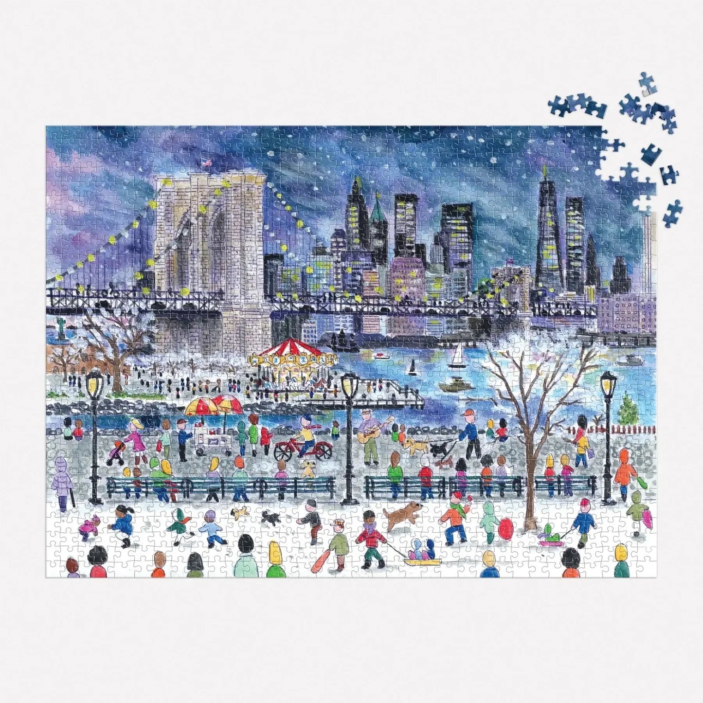 Snowfall Over New York City 1000 Piece Jigsaw Puzzle Galison