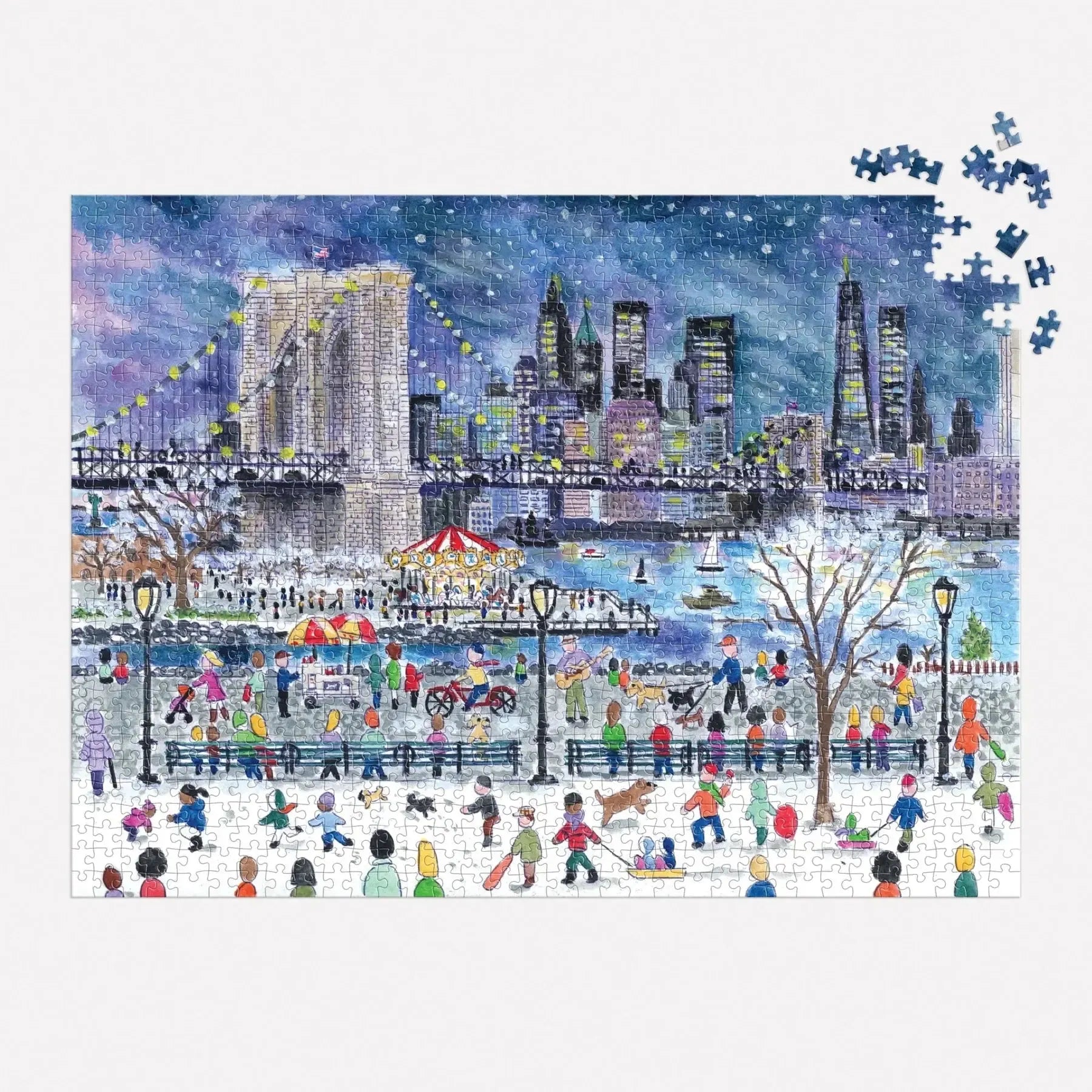 Snowfall Over New York City 1000 Piece Jigsaw Puzzle Galison