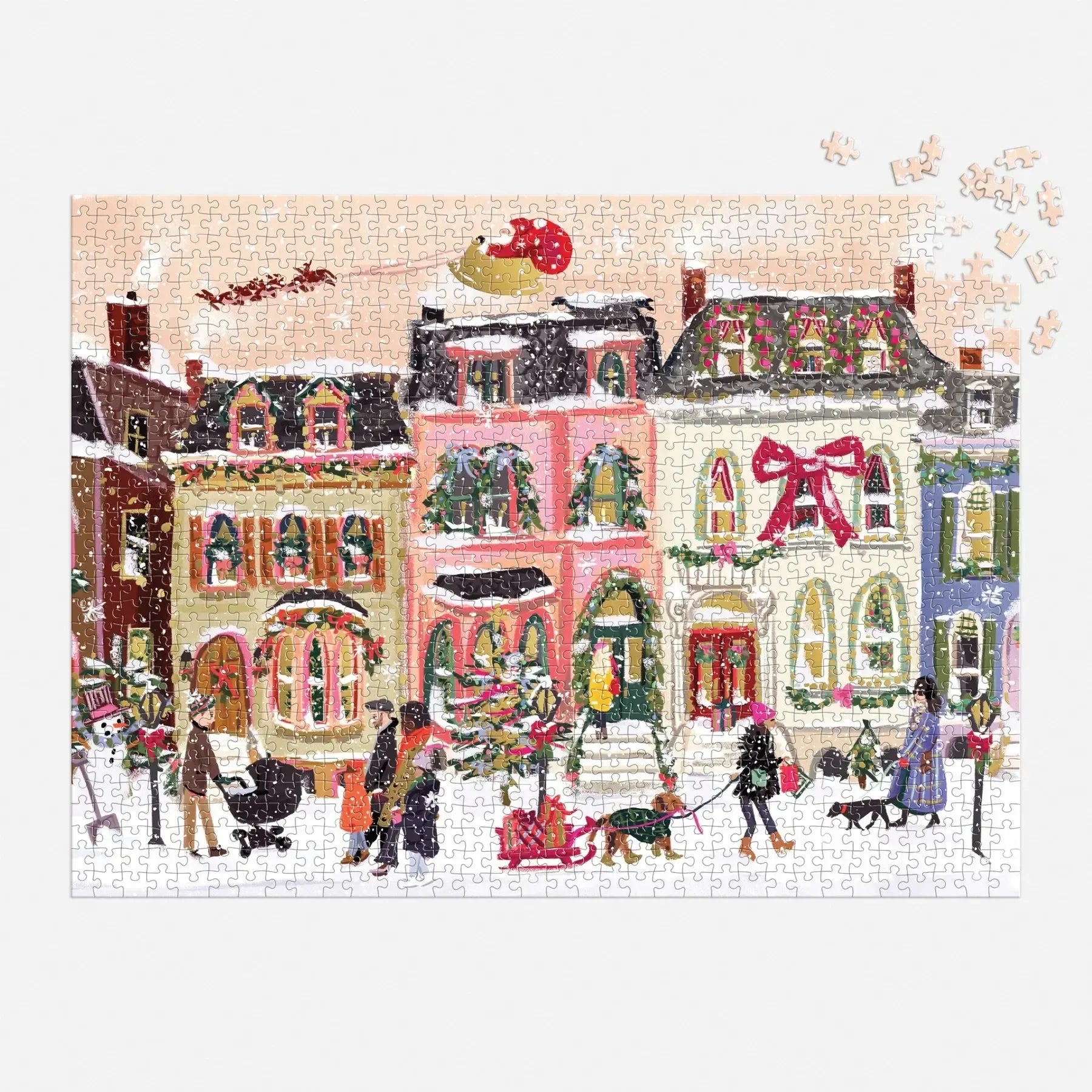 Snowfall on Main Street 1000 Piece Jigsaw Puzzle Galison