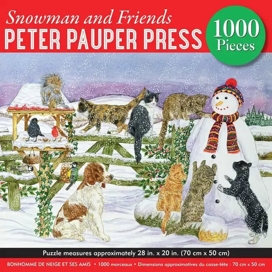Snowman & Friends 1000 Piece Jigsaw Puzzle Peter Pauper