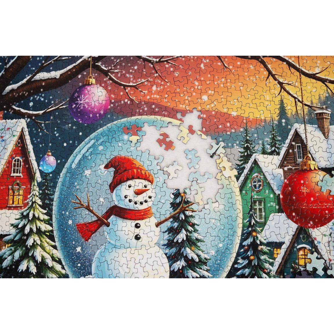 Snowman Snow Globe 1000 Piece Jigsaw Puzzle Springbok