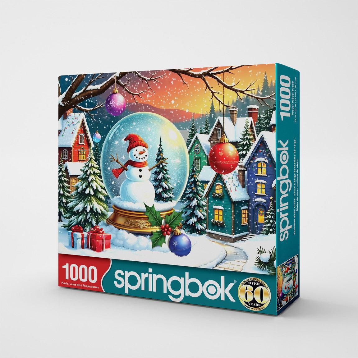 Snowman Snow Globe 1000 Piece Jigsaw Puzzle Springbok