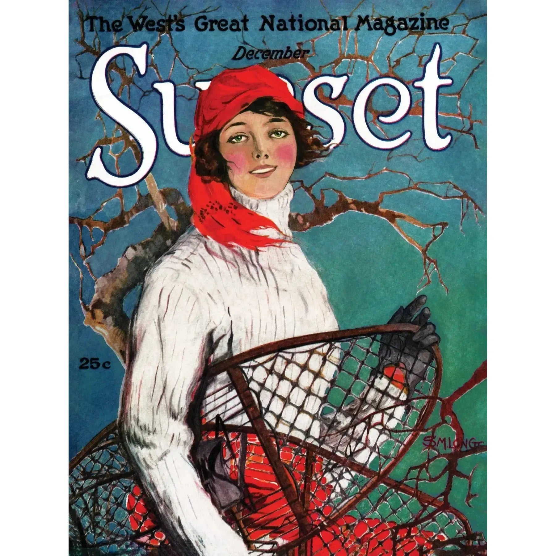 Snowshoeing Sunset Magazine 500 Piece Jigsaw Puzzle NYPC