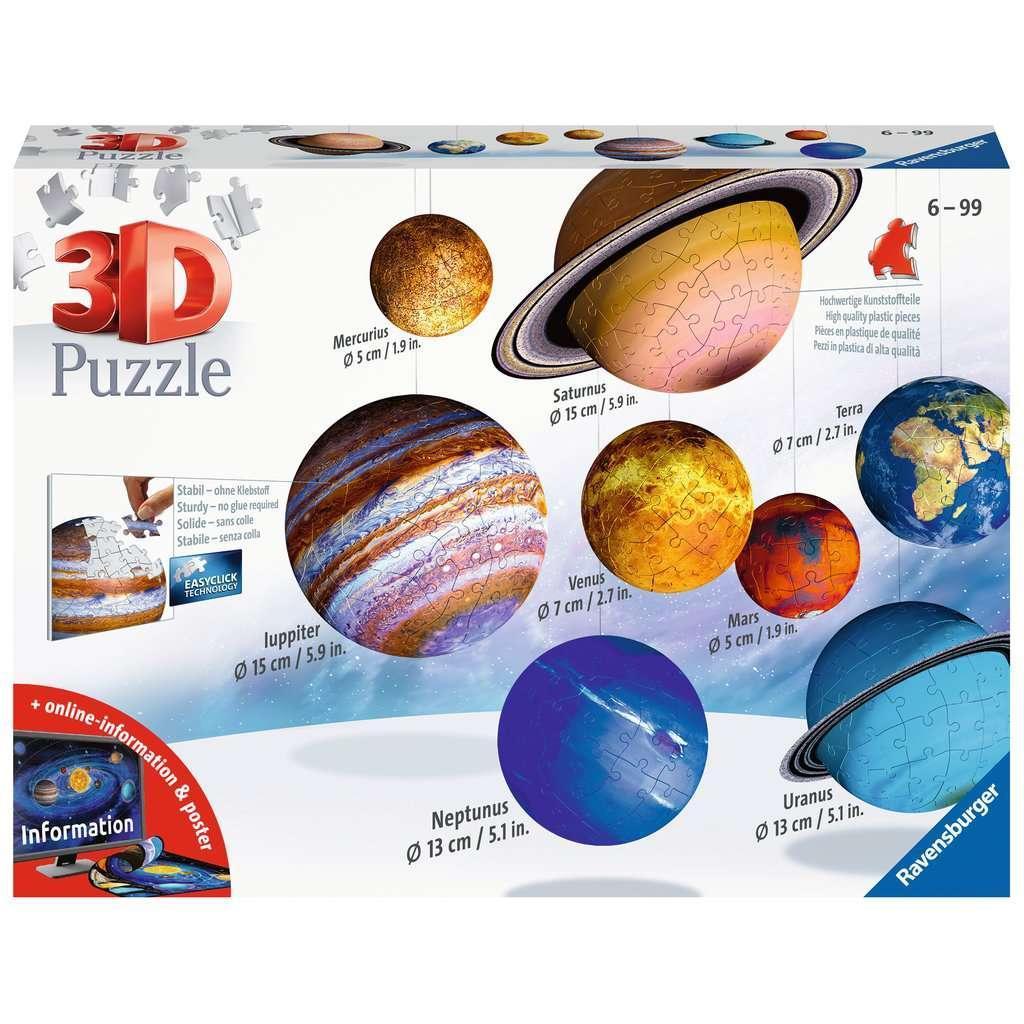 Solar System Model Puzzle Solar System 540 Piece 3D Jigsaw Puzzle Ravensburger – Puzzle Merchant