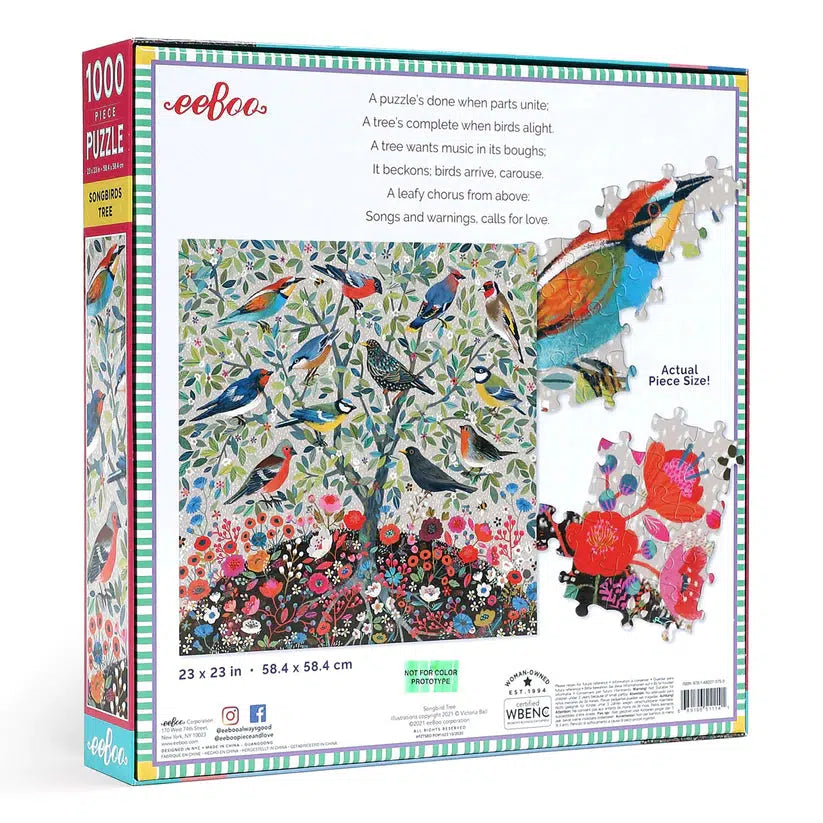 Songbirds Tree 1000 Piece Jigsaw Puzzle eeBoo