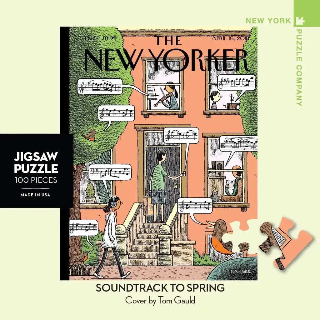 Soundtrack to Spring The New Yorker 100 Piece Mini Jigsaw Puzzle NYPC