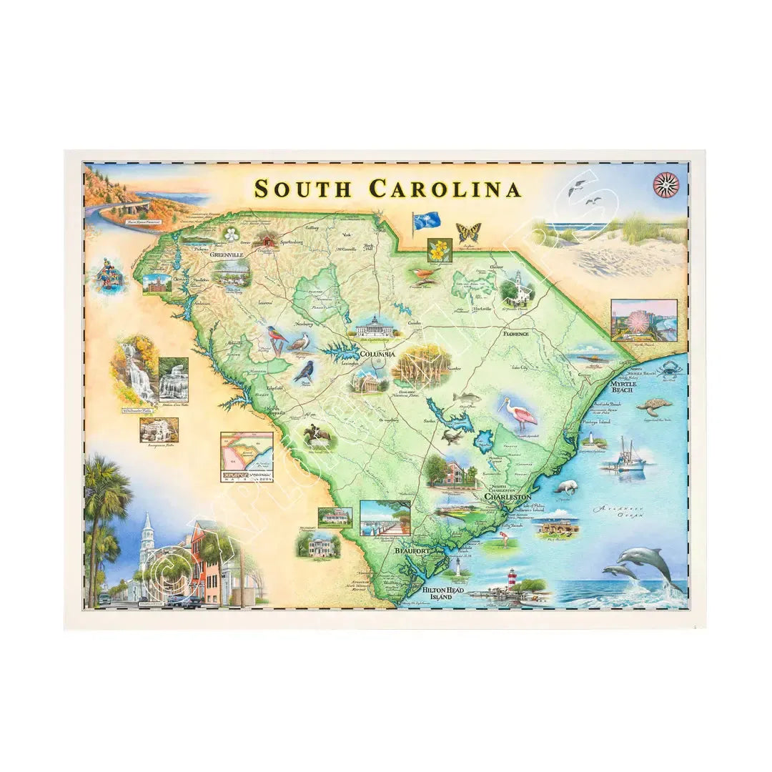 South Carolina 1000 Piece Jigsaw Puzzle Xplorer Maps
