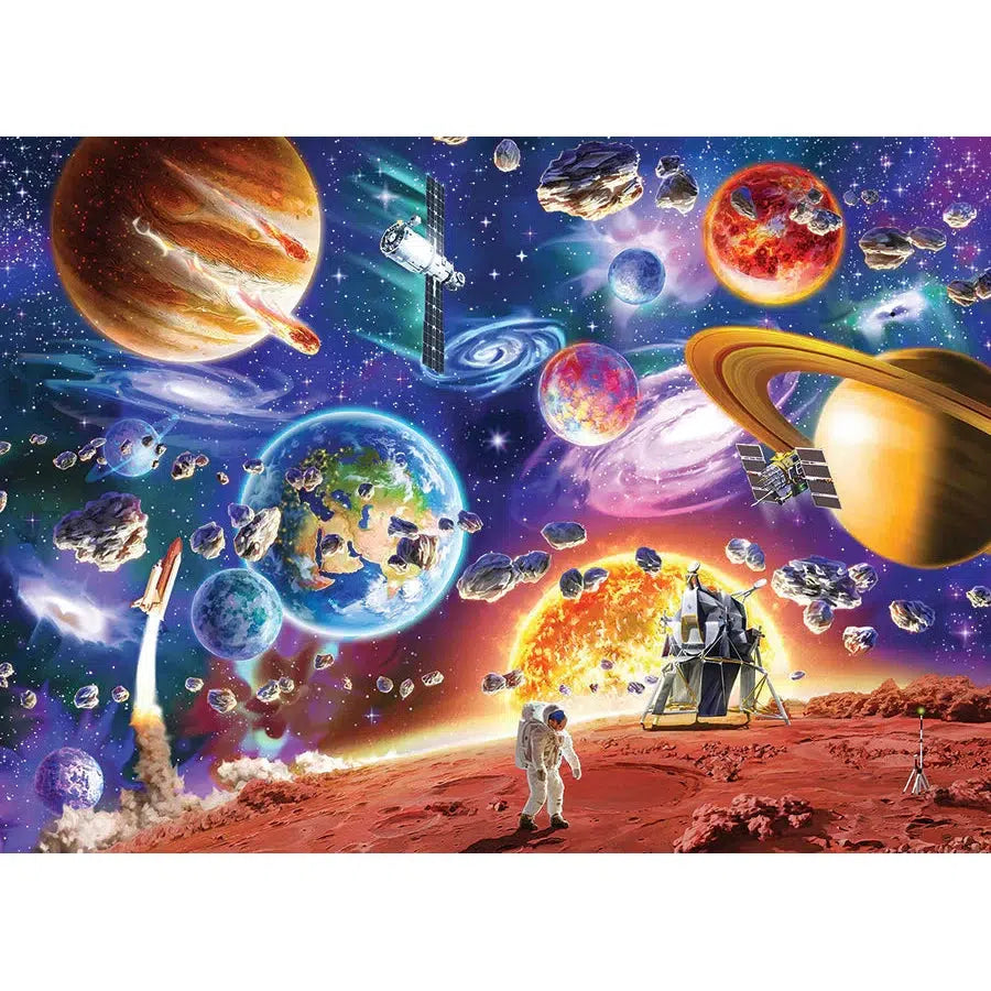 Space Travels 350 Piece Family Jigsaw Puzzle Cobble Hill