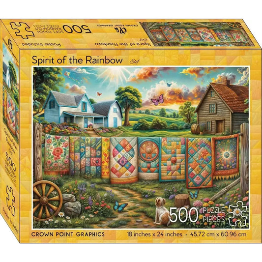 Spirit of the Rainbow 500 Piece Soft Touch Jigsaw Puzzle Crown Point