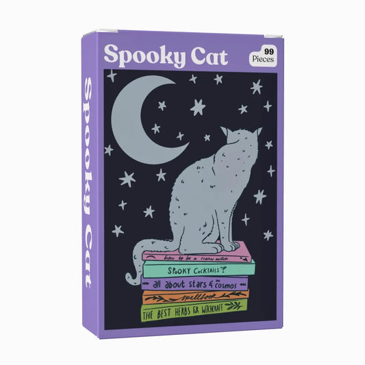 Spooky Cat 99 Piece Mini Jigsaw Puzzle Puzzledly