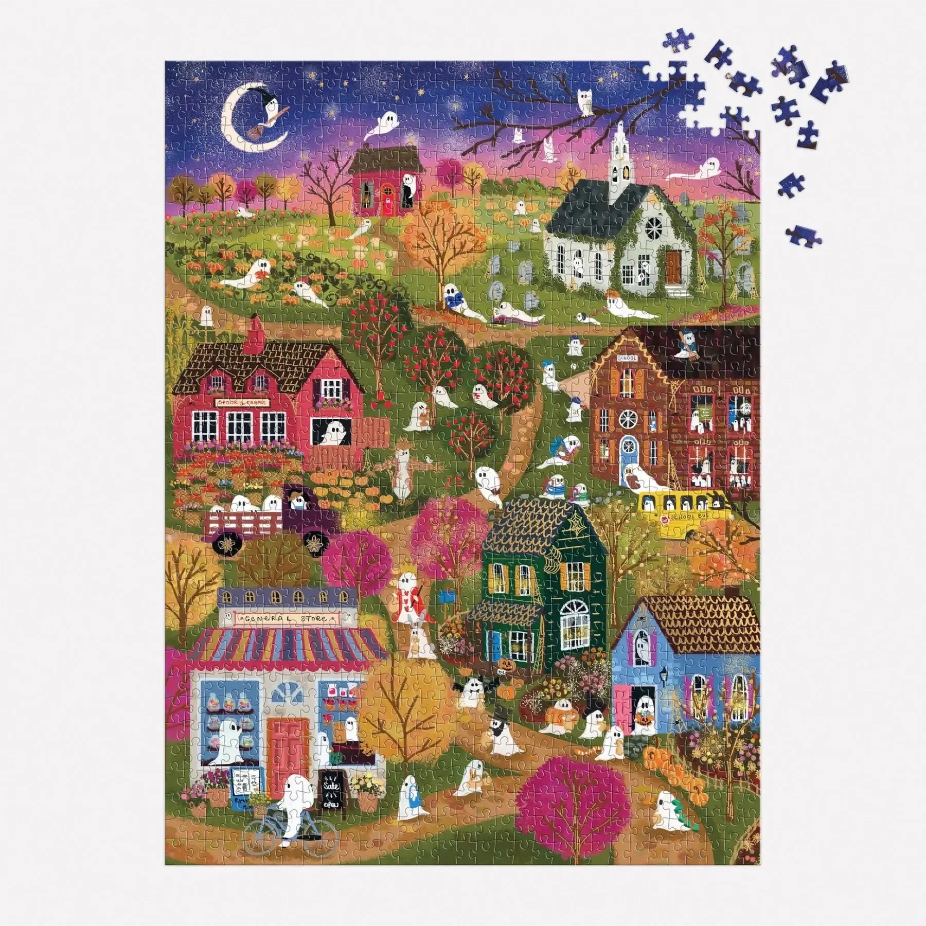Spooky Village 1000 Piece Jigsaw Puzzle Galison