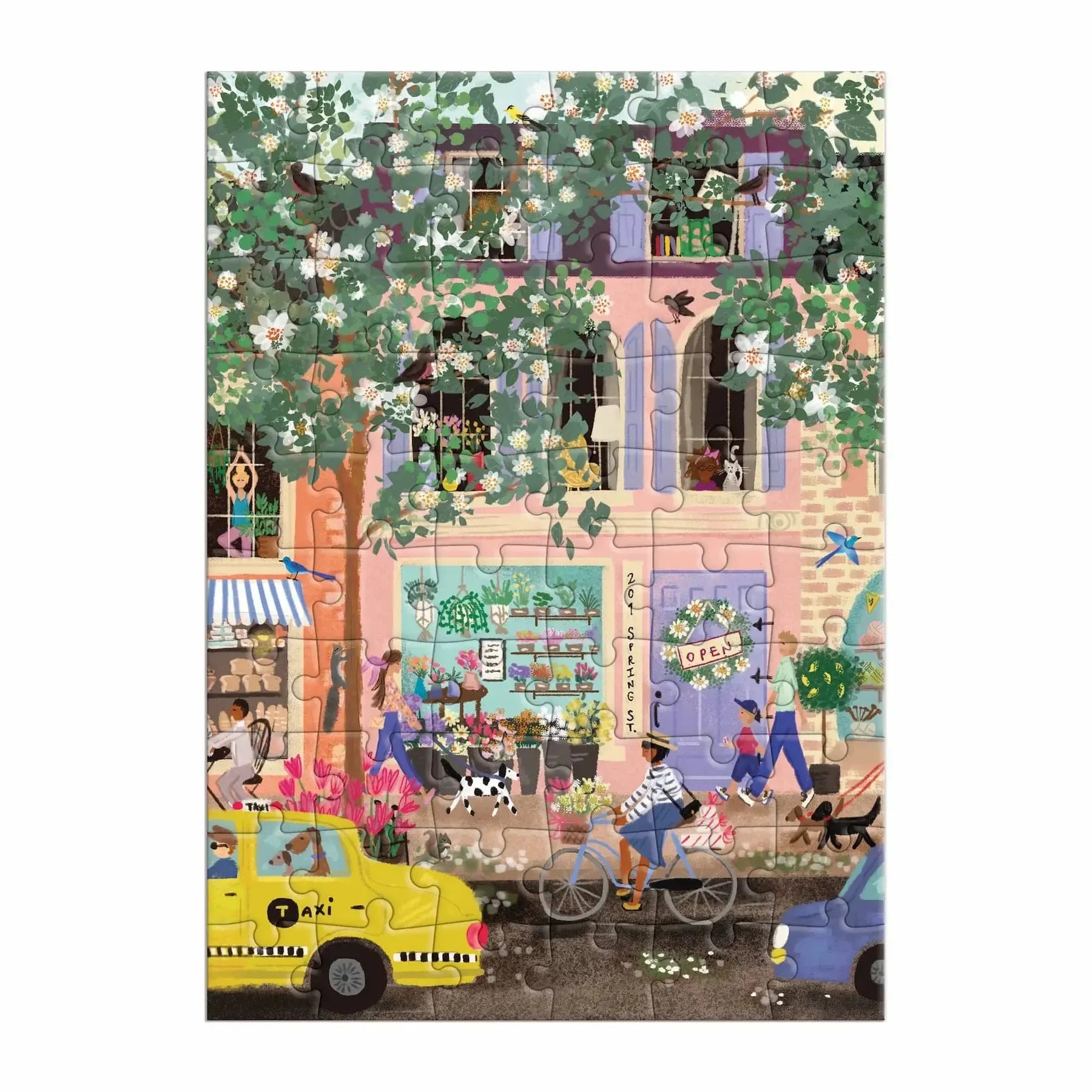 Spring Street Greeting Card 60 Piece Jigsaw Puzzle Galison