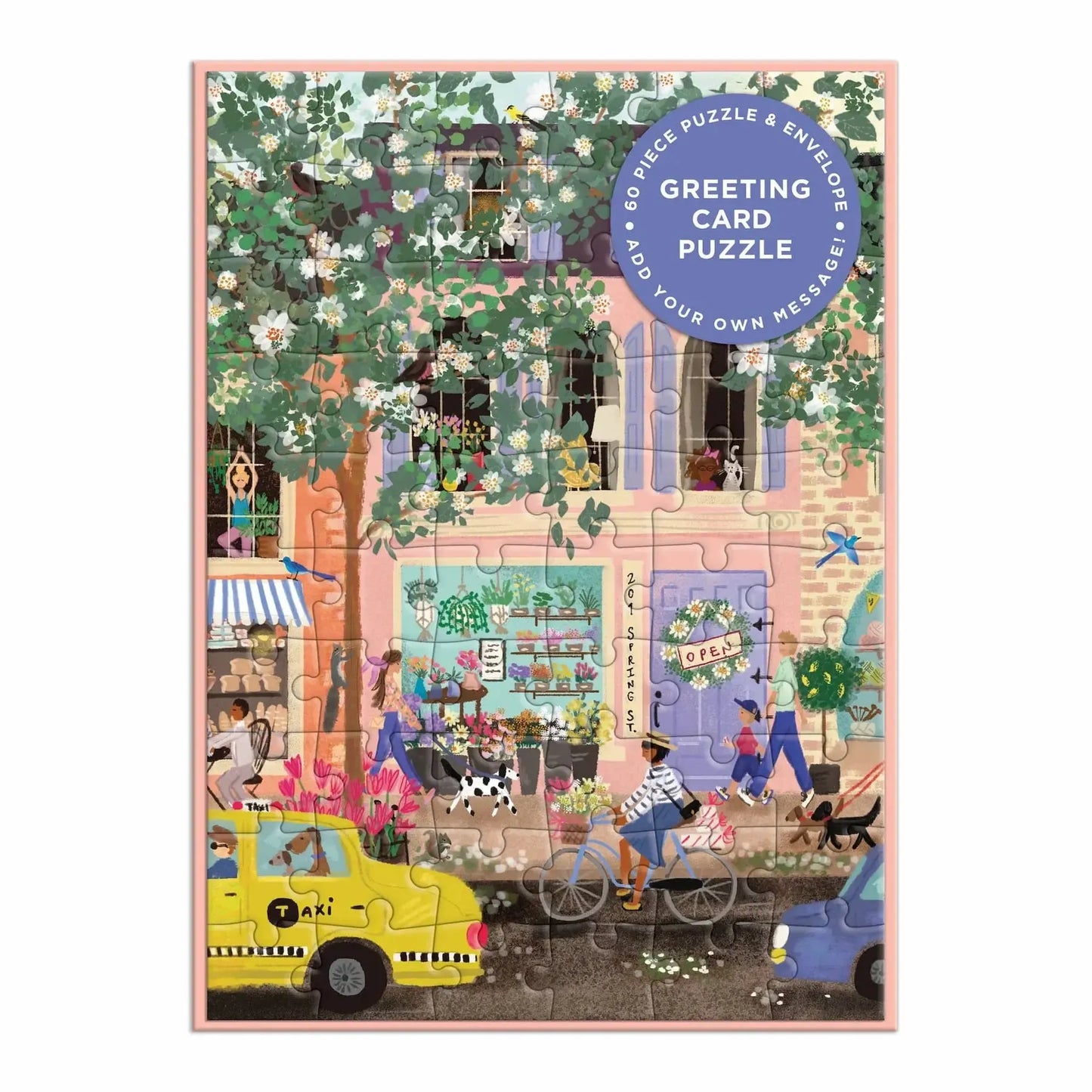 Spring Street Greeting Card 60 Piece Jigsaw Puzzle Galison