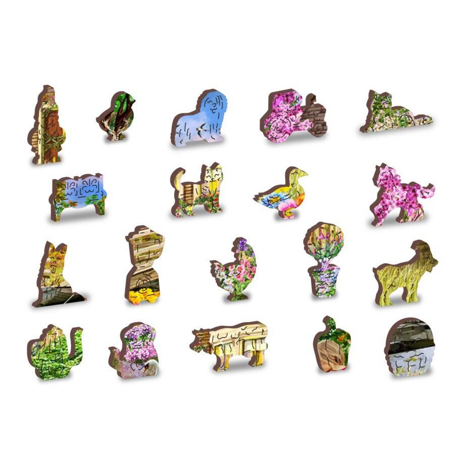 Springtime Cottage 505 Piece Wood Jigsaw Puzzle Wooden City