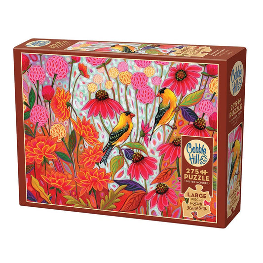 Springtime Goldfinches 275 Large Piece Jigsaw Puzzle Cobble Hill