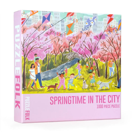 Springtime in the City 1000 Piece Jigsaw Puzzle PuzzleFolk