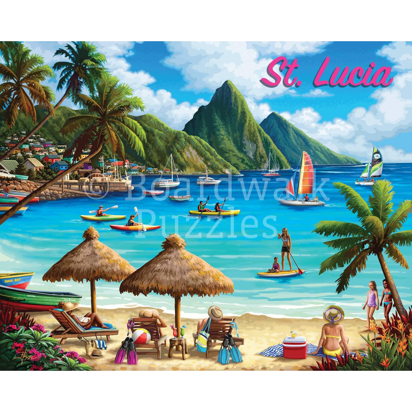 St. Lucia 210 Piece Jigsaw Puzzle Boardwalk