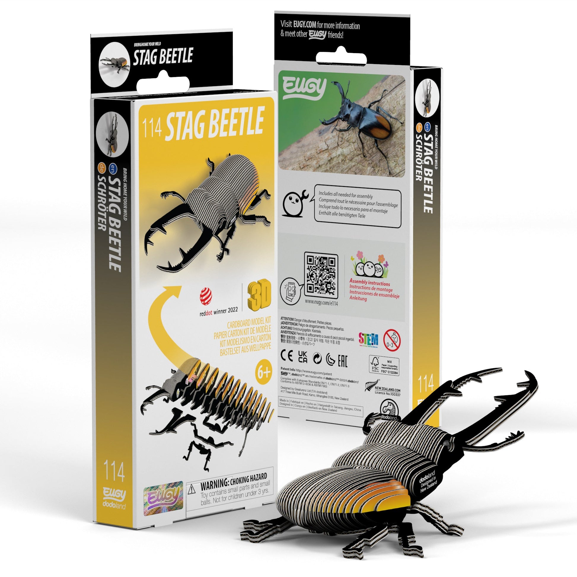 Stag Beetle 3D Cardboard Model Kit Eugy