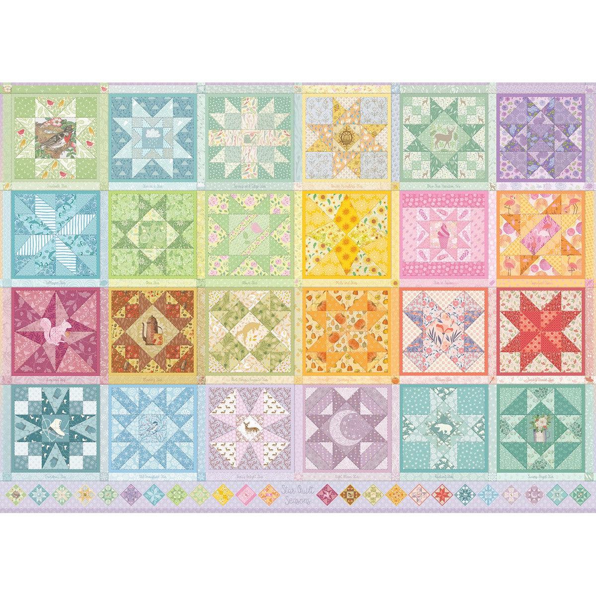 Star Seasons Quilt 1000 Piece Jigsaw Puzzle Cobble Hill