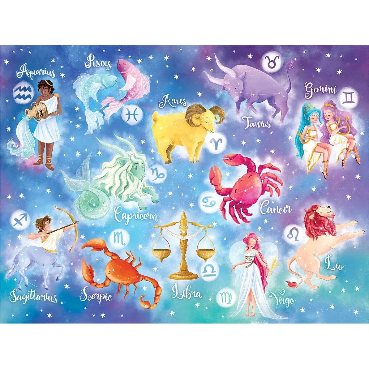 Star Signs 500 Piece Glow in the Dark Jigsaw Puzzle Parragon