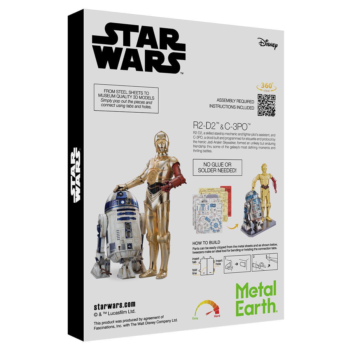 Star Wars R2-D2 and C-3PO Deluxe 3D Steel Model Kit Metal Earth