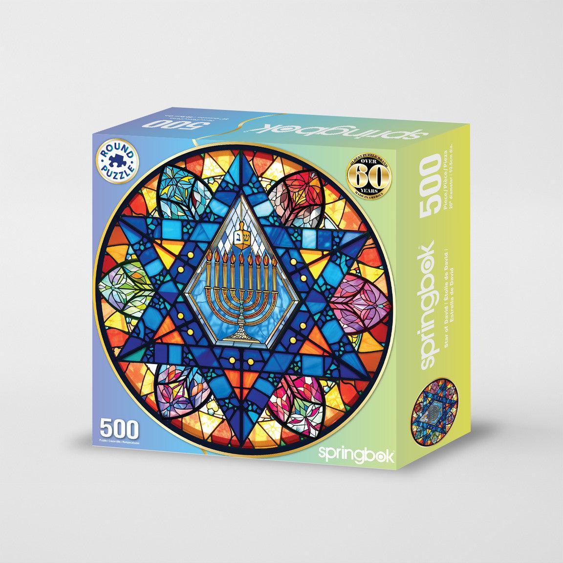 Star of David 500 Piece Round Jigsaw Puzzle Springbok
