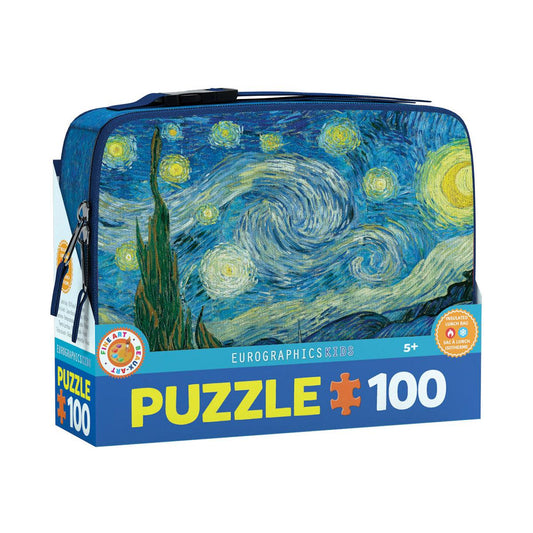 Starry Night Lunch Bag & 100 Piece Jigsaw Puzzle Eurographics