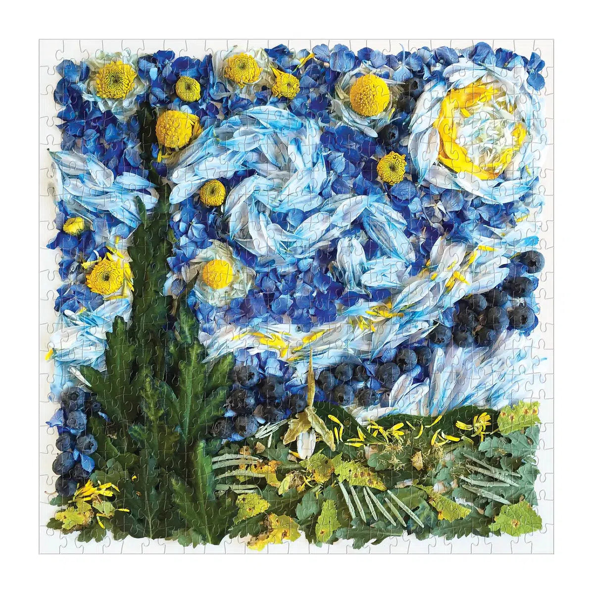 Starry Night Petals 500 Piece Jigsaw Puzzle Galison