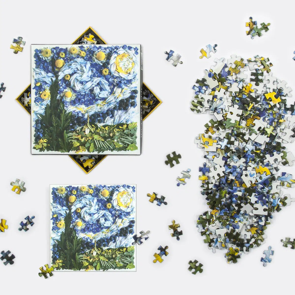 Starry Night Petals 500 Piece Jigsaw Puzzle Galison