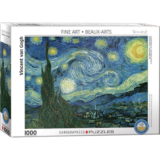 Starry Night by Van Gogh 1000 Piece Jigsaw Puzzle Eurographics