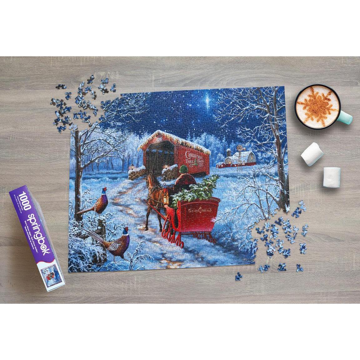 Starry Winter Night 1000 Piece Jigsaw Puzzle Springbok