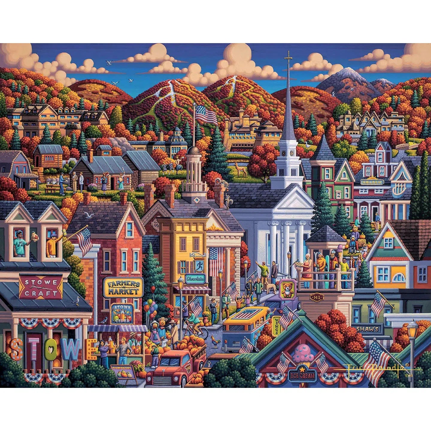 Stowe Vermont 500 Piece Jigsaw Puzzle Dowdle