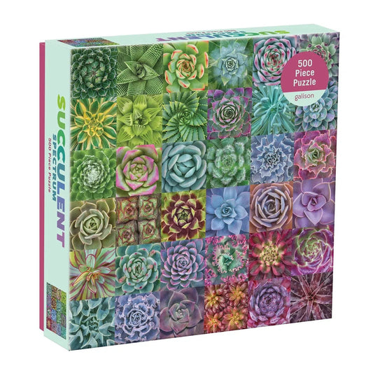 Succulent Spectrum 500 Piece Jigsaw Puzzle Galison