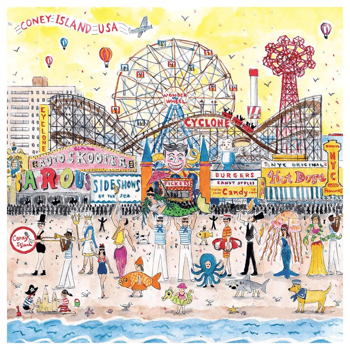 Summer at the Amusement Park 500 Piece Jigsaw Puzzle Galison