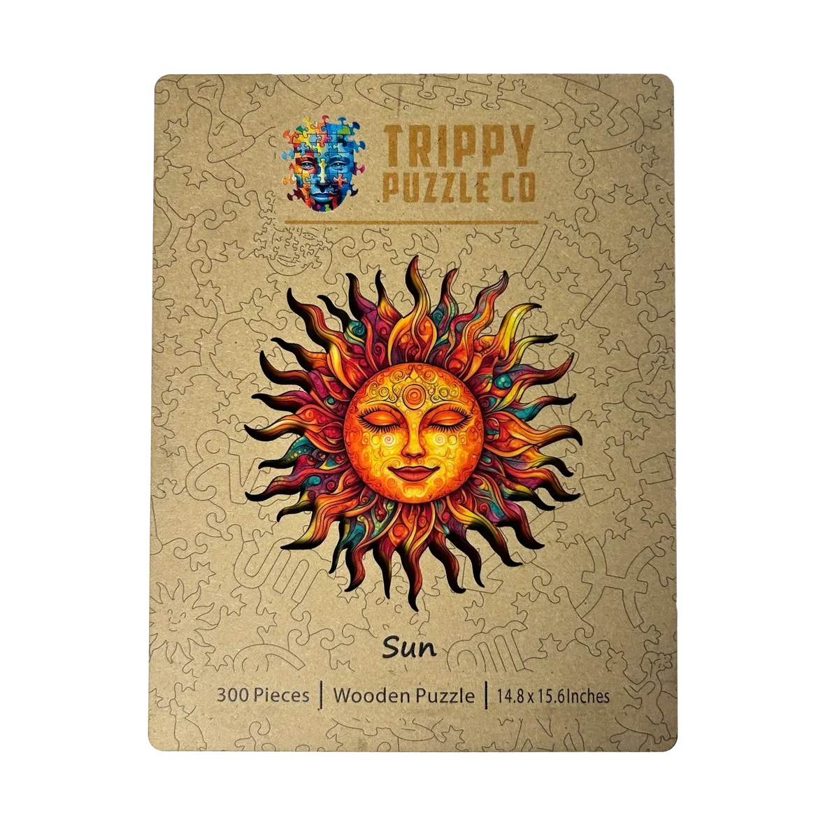 Sun 300 Piece Wooden Shaped Jigsaw Puzzle Trippy
