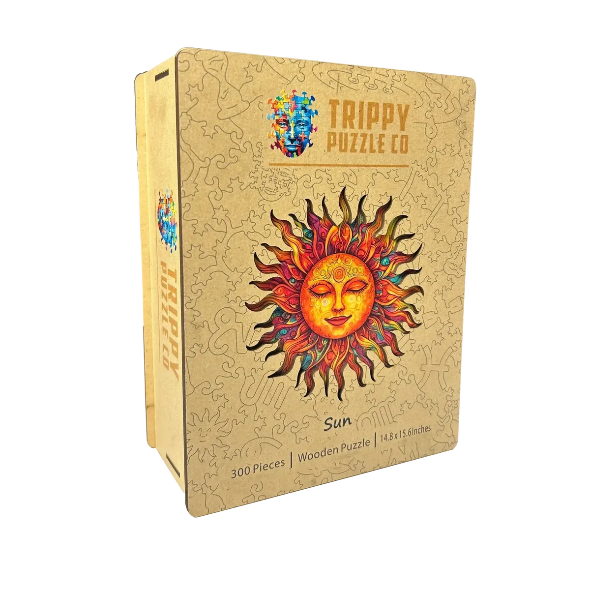 Sun 300 Piece Wooden Shaped Jigsaw Puzzle Trippy