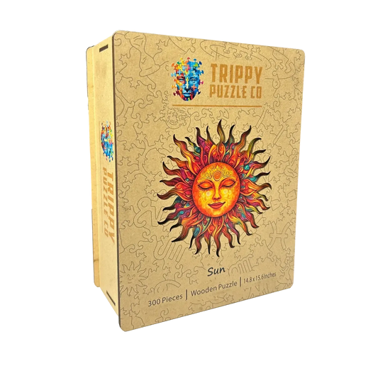 Sun 300 Piece Wooden Shaped Jigsaw Puzzle Trippy