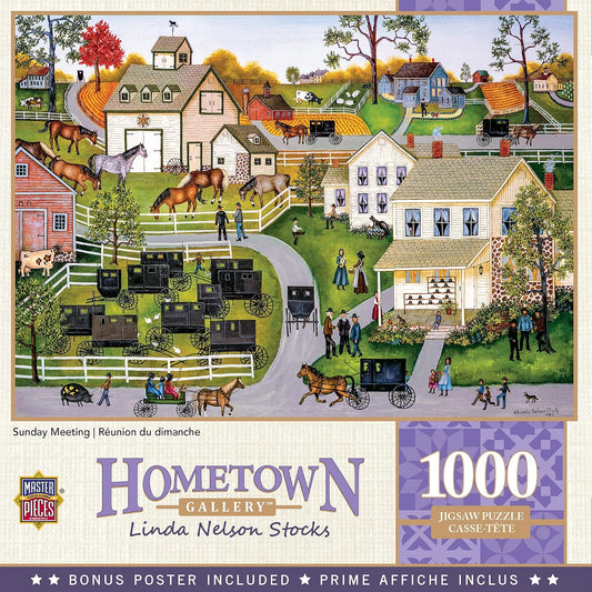 Sunday Meeting Hometown Gallery 1000 Piece Jigsaw Puzzle MasterPieces