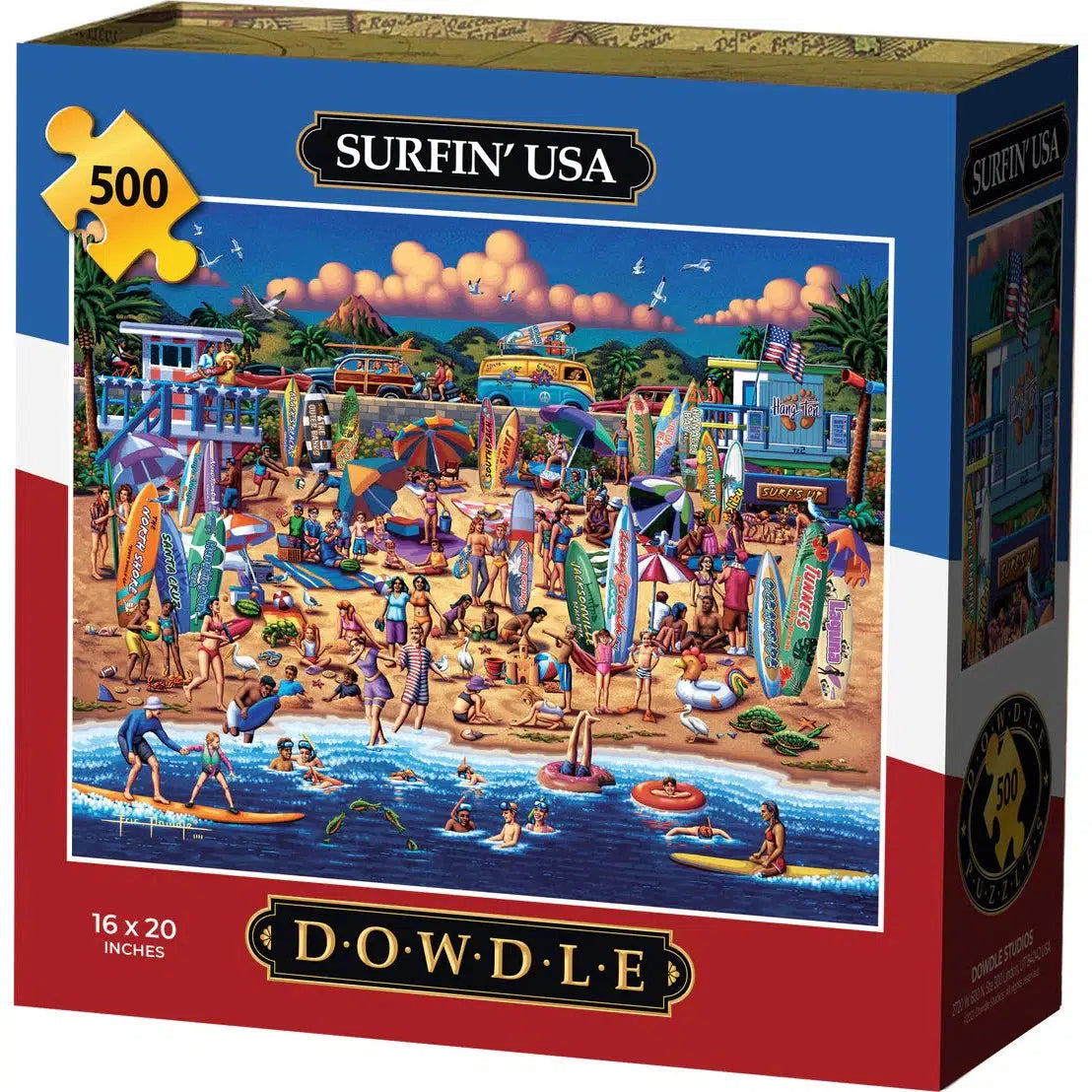 Surfin' USA 500 Piece Jigsaw Puzzle Dowdle