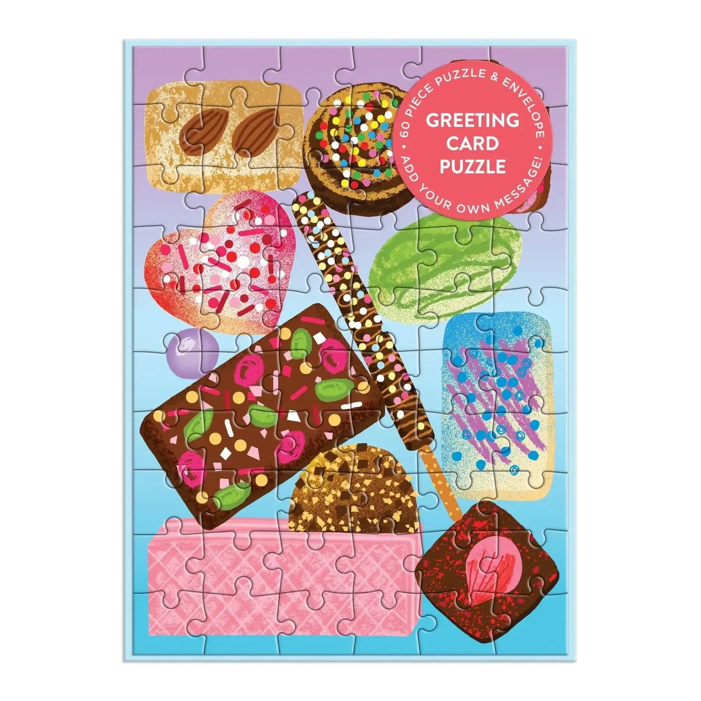 Sweets for the Sweet Greeting Card 60 Piece Jigsaw Puzzle Galison